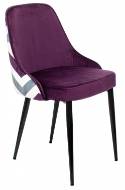 Стул Бюрократ KF-5_2, обивка: ткань, цвет: фиолетовый/белый, каркас: металл (kf-5/zig/violet_2)