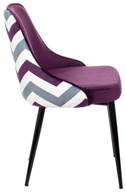 Стул Бюрократ KF-5_2, обивка: ткань, цвет: фиолетовый/белый, каркас: металл (kf-5/zig/violet_2)