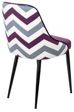 Стул Бюрократ KF-5_2, обивка: ткань, цвет: фиолетовый/белый, каркас: металл (kf-5/zig/violet_2)