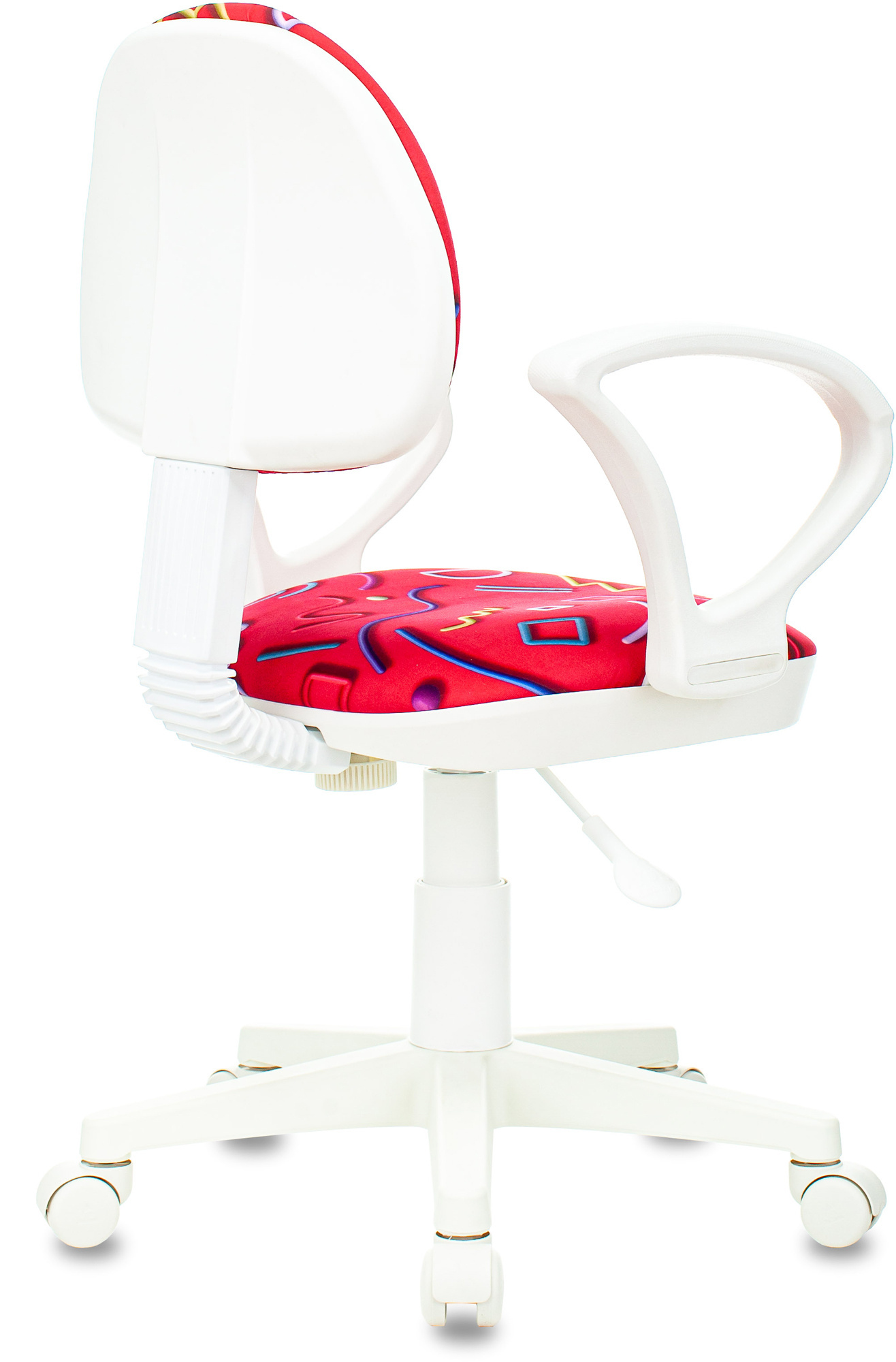 Кресло детское Бюрократ KD-3/WH/ARM, обивка: ткань, цвет: розовый (KD-3/WH/ARM/STICK-PK) от магазина Buro.store