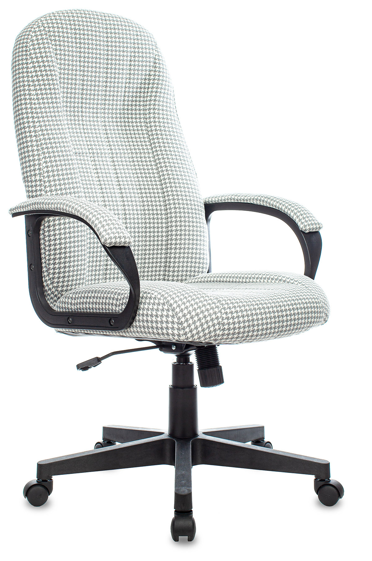 Кресло руководителя Бюрократ T-898, обивка: ткань, цвет: серый, рисунок гусин.лапка (T-898/GF-LT) от магазина Buro.store