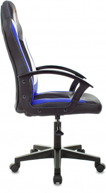 Кресло игровое Zombie 11LT, обивка: эко.кожа/ткань, цвет: черный/синий (ZOMBIE 11LT BLUE)