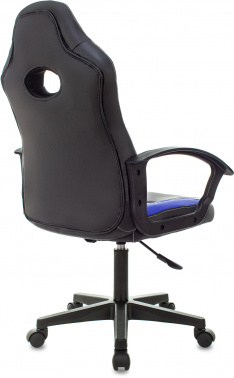 Кресло игровое Zombie 11LT, обивка: эко.кожа/ткань, цвет: черный/синий (ZOMBIE 11LT BLUE)