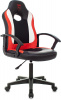 Кресло игровое Zombie 11LT, обивка: эко.кожа/ткань, цвет: черный/красный (ZOMBIE 11LT RED)