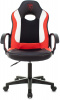 Кресло игровое Zombie 11LT, обивка: эко.кожа/ткань, цвет: черный/красный (ZOMBIE 11LT RED)