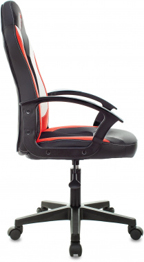 Кресло игровое Zombie 11LT, обивка: эко.кожа/ткань, цвет: черный/красный (ZOMBIE 11LT RED)
