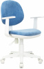 Кресло детское Бюрократ CH-W356AXSN, обивка: ткань, цвет: голубой (CH-W356AXSN/VELV86) от магазина Buro.store
