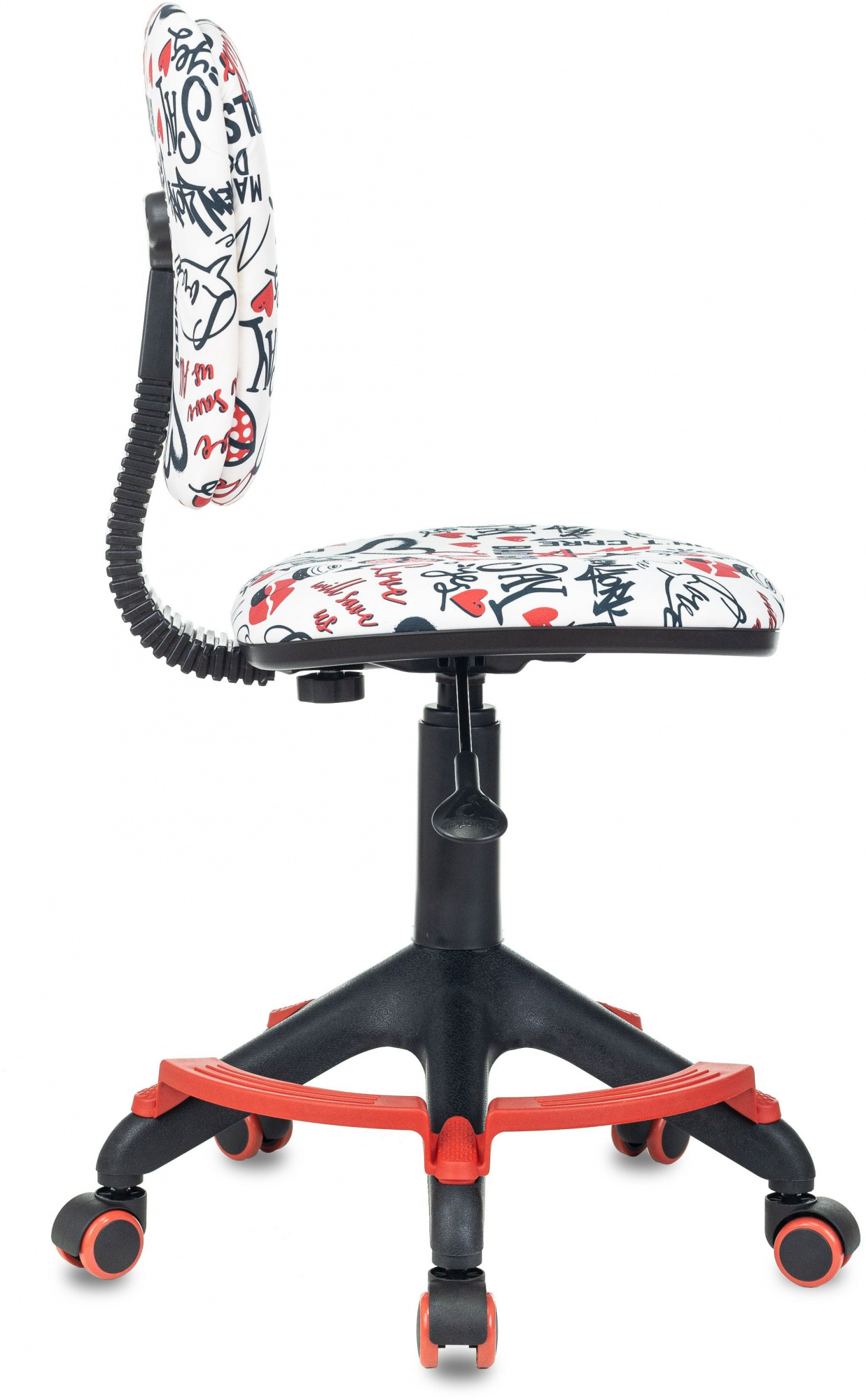 Кресло детское Бюрократ CH-204-F, обивка: ткань, цвет: мультиколор, рисунок красные губы (CH-204-F/REDLIPS) от магазина Buro.store