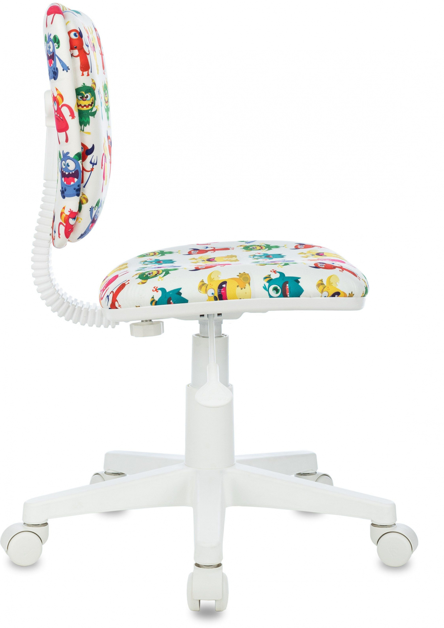 Кресло детское Бюрократ CH-W204NX, обивка: ткань, цвет: белый, рисунок монстры (CH-W204NX/MONSTER) от магазина Buro.store