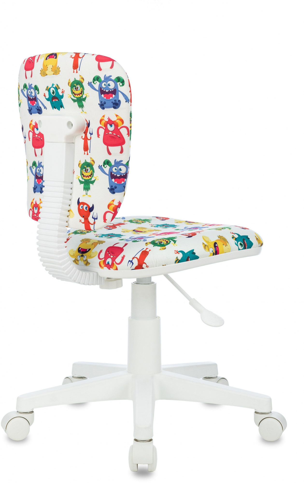 Кресло детское Бюрократ CH-W204NX, обивка: ткань, цвет: белый, рисунок монстры (CH-W204NX/MONSTER) от магазина Buro.store
