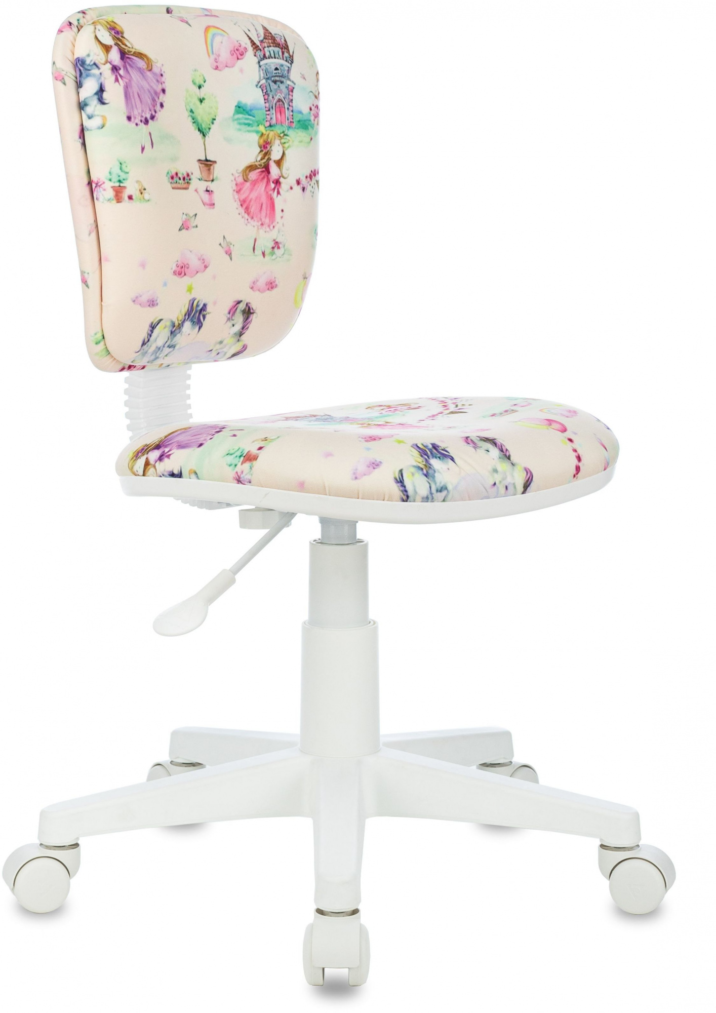Кресло детское Бюрократ CH-W204NX, обивка: ткань, цвет: мультиколор, рисунок принцесски (CH-W204NX/PRINCESS) от магазина Buro.store