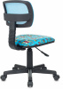 Кресло детское Бюрократ CH-299, обивка: сетка/ткань, цвет: голубой/мультиколор, рисунок бум (CH-299/BOOM)