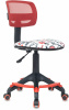 Кресло детское Бюрократ CH-299-F, обивка: сетка/ткань, цвет: красный/мультиколор, рисунок красные губы (CH-299-F/REDLIPS)