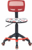 Кресло детское Бюрократ CH-299-F, обивка: сетка/ткань, цвет: красный/мультиколор, рисунок красные губы (CH-299-F/REDLIPS)