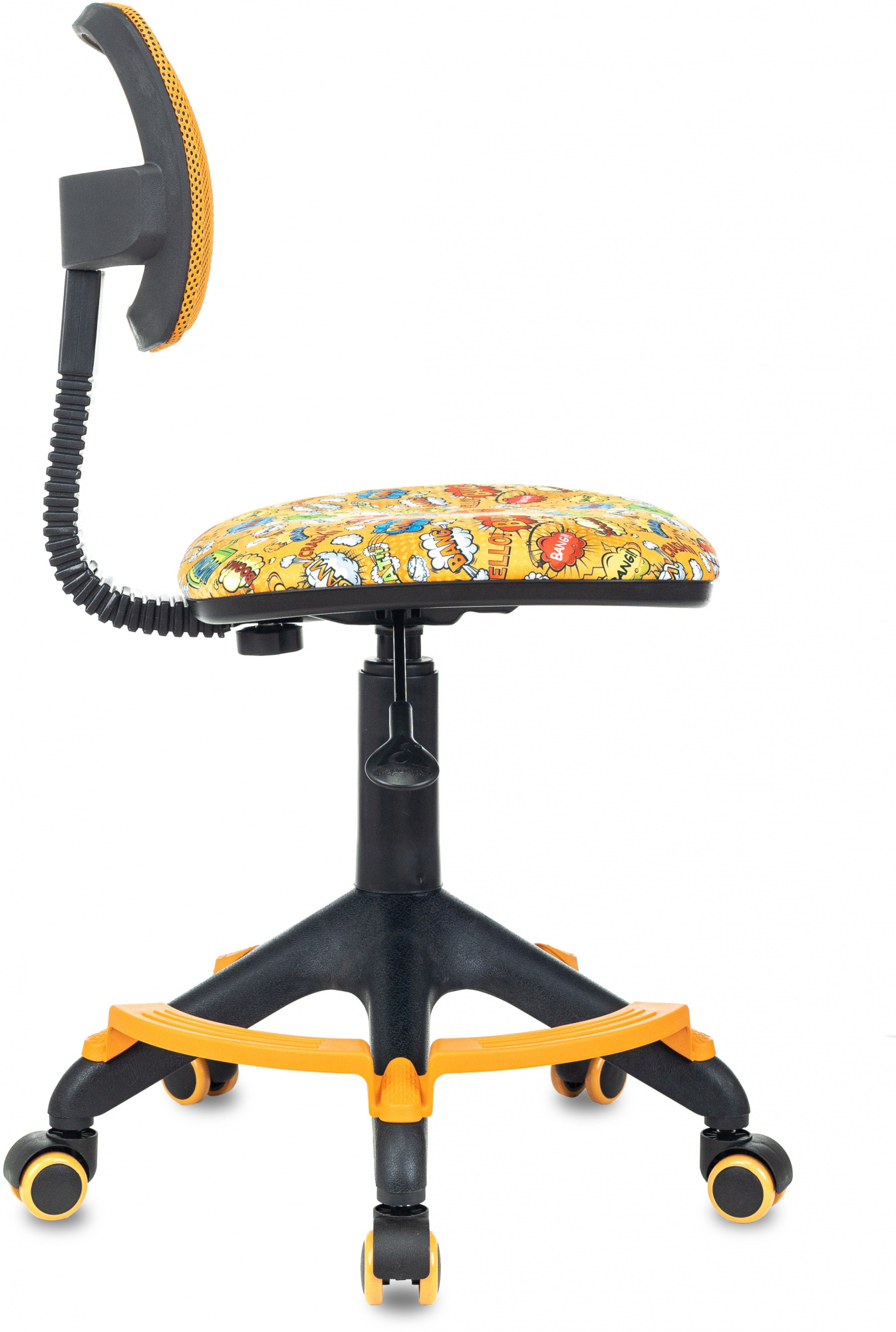 Кресло детское Бюрократ CH-299-F, обивка: сетка/ткань, цвет: оранжевый/оранжевый, рисунок бэнг (CH-299-F/BANG) от магазина Buro.store