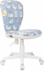 Кресло детское Бюрократ KD-W10, обивка: ткань, цвет: голубой, рисунок овечки (KD-W10/SHEEPS)