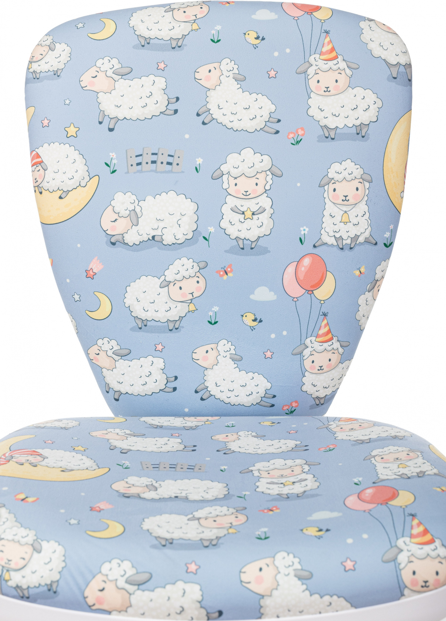 Кресло детское Бюрократ KD-W10, обивка: ткань, цвет: голубой, рисунок овечки (KD-W10/SHEEPS) от магазина Buro.store