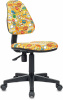 Кресло детское Бюрократ KD-4, обивка: ткань, цвет: оранжевый, рисунок бэнг (KD-4/BANG)