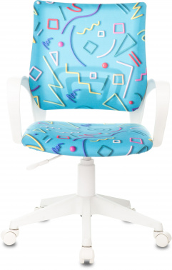 Кресло детское Бюрократ BUROKIDS 1 W, обивка: ткань, цвет: голубой (BUROKIDS 1 W-STICKBL)