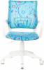 Кресло детское Бюрократ BUROKIDS 1 W, обивка: ткань, цвет: голубой (BUROKIDS 1 W-STICKBL) от магазина Buro.store