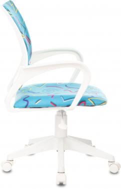 Кресло детское Бюрократ BUROKIDS 1 W, обивка: ткань, цвет: голубой (BUROKIDS 1 W-STICKBL)