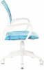Кресло детское Бюрократ BUROKIDS 1 W, обивка: ткань, цвет: голубой (BUROKIDS 1 W-STICKBL)