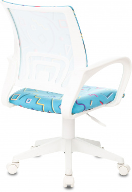 Кресло детское Бюрократ BUROKIDS 1 W, обивка: ткань, цвет: голубой (BUROKIDS 1 W-STICKBL)