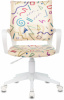 Кресло детское Бюрократ BUROKIDS 1 W, обивка: ткань, цвет: песочный (BUROKIDS 1 W-STICKBG)