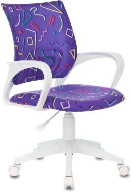 Кресло детское Бюрократ BUROKIDS 1 W, обивка: ткань, цвет: фиолетовый (BUROKIDS 1 W-STICKVI)