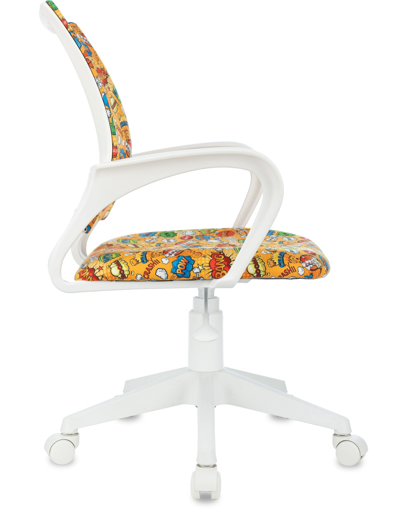 Кресло детское Бюрократ BUROKIDS 1 W, обивка: ткань, цвет: оранжевый, рисунок бэнг (BUROKIDS 1 W-BANG) от магазина Buro.store