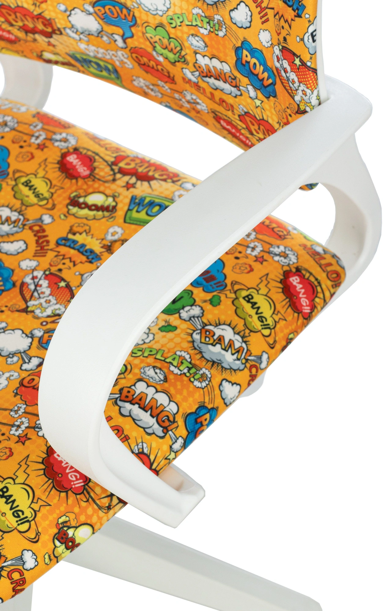 Кресло детское Бюрократ BUROKIDS 1 W, обивка: ткань, цвет: оранжевый, рисунок бэнг (BUROKIDS 1 W-BANG) от магазина Buro.store