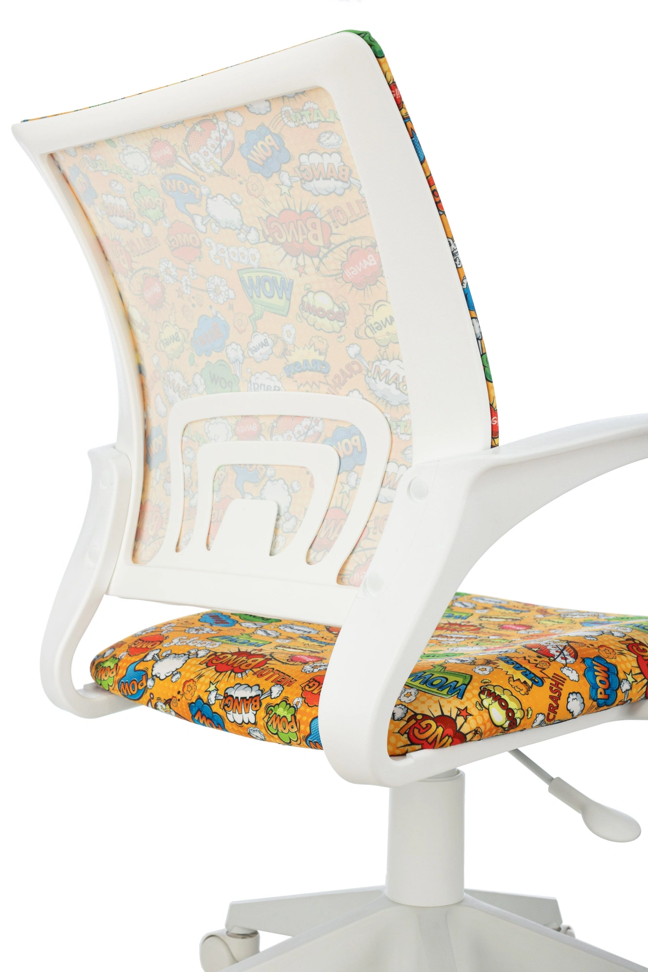 Кресло детское Бюрократ BUROKIDS 1 W, обивка: ткань, цвет: оранжевый, рисунок бэнг (BUROKIDS 1 W-BANG) от магазина Buro.store