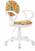 Кресло детское Бюрократ KD-3/WH/ARM, обивка: ткань, цвет: оранжевый, рисунок бэнг (KD-3/WH/ARM/BANG) от магазина Buro.store