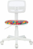 Кресло детское Бюрократ CH-W299, обивка: сетка/ткань, цвет: белый/мультиколор, рисунок алфавит (CH-W299/WH/ALPHABET) от магазина Buro.store