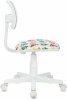 Кресло детское Бюрократ CH-W299, обивка: сетка/ткань, цвет: белый/мультиколор, рисунок монстры (CH-W299/WH/MONSTER) от магазина Buro.store