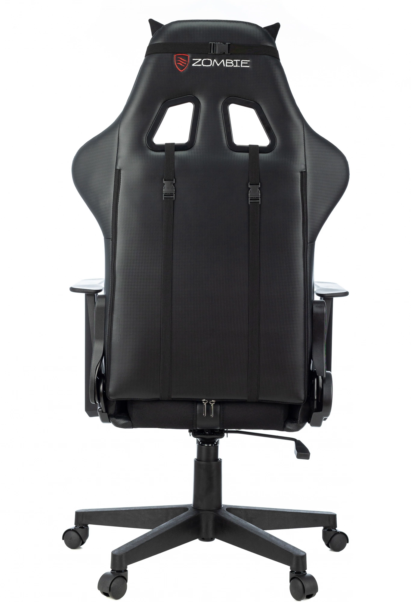 Кресло игровое Zombie Defender II, обивка: текстиль/экокожа, цвет: черный/карбон (ZOMBIE DEFENDER II B) от магазина Buro.store