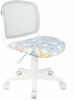 Кресло детское Бюрократ CH-W296NX, обивка: сетка/ткань, цвет: светло-серый, рисунок овечки (CH-W296NX/LG/SHEEPS)