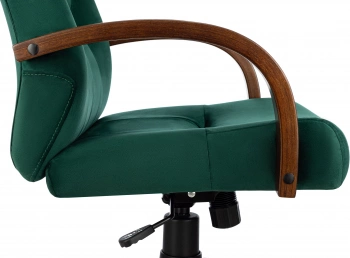 Кресло руководителя Бюрократ T-9928WALNUT, обивка: ткань, цвет: зеленый (T-9928WALNUT/FABR/GN)