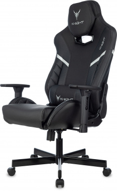 Кресло игровое Knight Thunder 5X, обивка: эко.кожа, цвет: черный (KNIGHT THUNDER 5X B)
