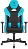 Кресло игровое Knight Thunder 5X, обивка: эко.кожа, цвет: черный/голубой (KNIGHT THUNDER 5X BL)