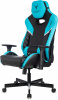 Кресло игровое Knight Thunder 5X, обивка: эко.кожа, цвет: черный/голубой (KNIGHT THUNDER 5X BL)