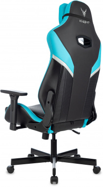 Кресло игровое Knight Thunder 5X, обивка: эко.кожа, цвет: черный/голубой (KNIGHT THUNDER 5X BL)