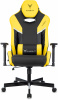 Кресло игровое Knight Thunder 5X, обивка: эко.кожа, цвет: черный/желтый (KNIGHT THUNDER 5X Y)
