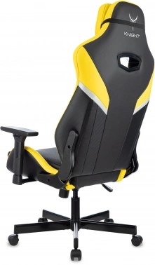 Кресло игровое Knight Thunder 5X, обивка: эко.кожа, цвет: черный/желтый (KNIGHT THUNDER 5X Y)