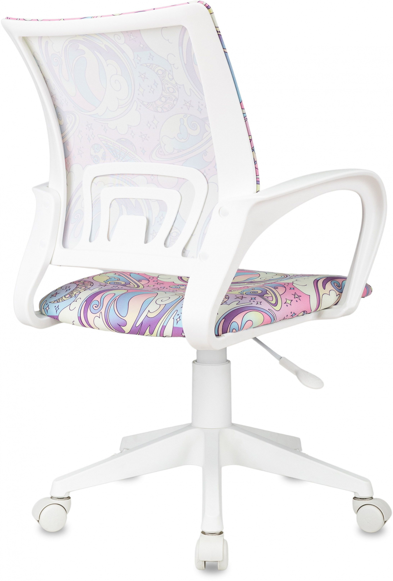 Кресло детское Бюрократ BUROKIDS 1 W, обивка: ткань, цвет: мультиколор, рисунок луна розовая (BUROKIDS 1 W-MOON_PK) от магазина Buro.store