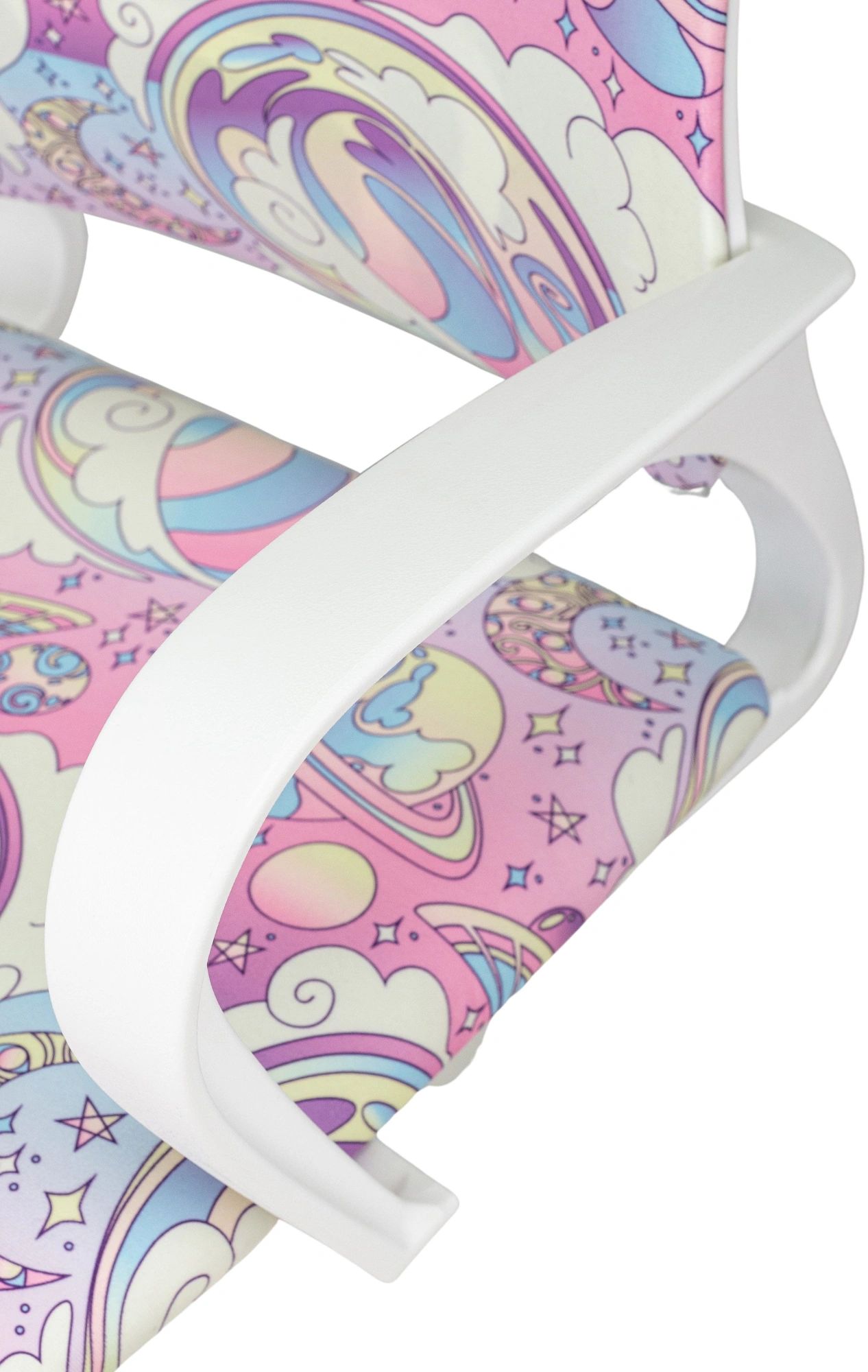 Кресло детское Бюрократ BUROKIDS 1 W, обивка: ткань, цвет: мультиколор, рисунок луна розовая (BUROKIDS 1 W-MOON_PK) от магазина Buro.store