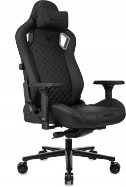 Кресло игровое Knight Craft, обивка: эко.кожа, цвет: черный (KNIGHT CRAFT BLACK)