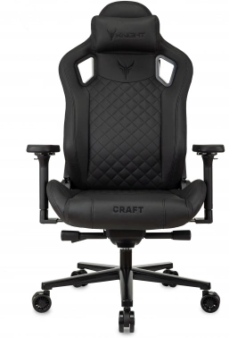 Кресло игровое Knight Craft, обивка: эко.кожа, цвет: черный (KNIGHT CRAFT BLACK)