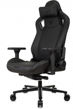 Кресло игровое Knight Craft, обивка: эко.кожа, цвет: черный (KNIGHT CRAFT BLACK)