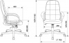 Кресло руководителя Бюрократ CH 002, обивка: ткань, цвет: серый (CH 002 LT19) от магазина Buro.store